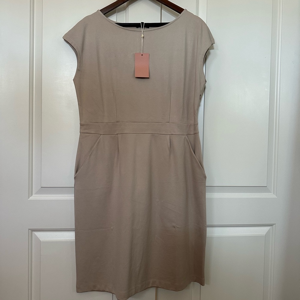 Quince Tan Midi Dress